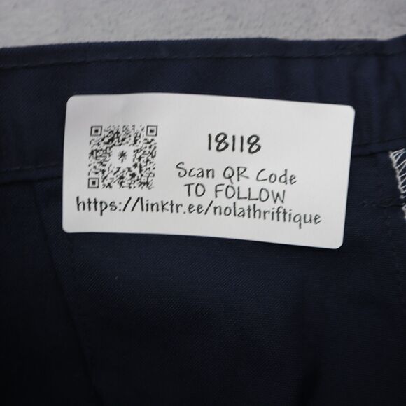 Dickies Shorts Boys 10 Blue Chino Mid Rise Hook Eye Zip Pocket Pleated - Picture 16 of 16